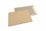 Bordrug enveloppen - 320 x 420 mm, 120 gr bruin kraft voorzijde, 450 gr grijs duplex, stripsluiting | Enveloppenland.be