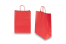 Papieren draagtassen gedraaide handgreep - rood, 260 x 120 x 350 mm, 90 gr | Enveloppenland.be